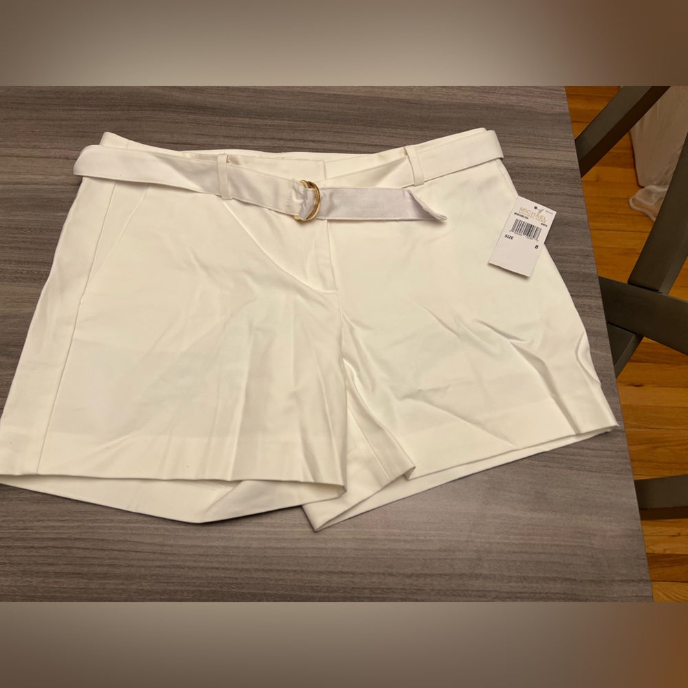 Michael Kors White Shorts with Belt